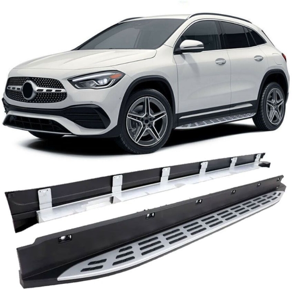 Alu Trittbretter mit Anti-Rutsch Noppen - Side Steps passt für Mercedes H247 GLA